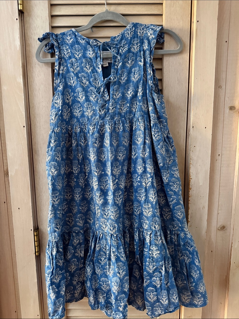 Emerson Fry Love, Tomas Blue Floral Tank Dress Fully Lined XS/S